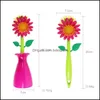 Brosses De Nettoyage Soleil Fleur Cuisine Brosse En Plastique Salle De Bains Nettoyage Pot Pan Carreau De Céramique Outil Accueil Pratique Drop Delivery Jardin Ho Dhhu0