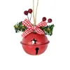Noel Dekorasyonları Ev Kırmızı Yeşil Beyaz Metal Jingle Bell için Dekorasyon, Şeritli Ağaç 12x5.5x5.5cm Xmas