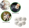 Praktiska tvättprodukter ren boll återanvändbar naturlig organisk laundtyg mjukgörare boll premium organiska ulltorkbollar 6 cm sn170