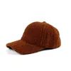 Gorras de bola 2022 Sombrero de piel de cordero Femenino Otoño e invierno Versión al aire libre Cálido Ajustable Gorra de béisbol de felpa