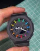 Mrożony Out Watch Pełna funkcja sportowy kwarcowy zegarek cyfrowy Ultra cienki, odłączany wodoodporna dioda LED World Time Oak Series 241v