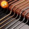 Fashion Jewel rostfritt stål designer halsband män halsband kvinnor halsband 18k guld titan kedjor halsband man lyxkedjor n311a