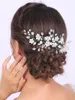 Cabeças de cabeceira de ouro rosa Prata Acessórios para cabelos brilhantes Crystal Pearls Cabeça pura Festa de banquete de casamento elegante para mulheres decoração