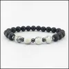 Contas de hematita magenética Breads de fita bracelete imperial jasper bracelets de turquesa feminina para homens jóias de moda hip hop drop ship deli dhkus