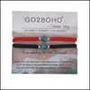 Charm Bracelets Charm Bracelets Go2Boho Natural Stone Bracelet For Couple Jewelry Knot Red String 2022 Women Trendy Valentines Day F Dhpwa