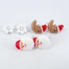 Dos Boucles D'oreilles 1 paire De Noël Boucle D'oreille Mignon Enfant De Noël Candy Cane Flocon De Neige Clips Enfants Cadeaux Paryt Décoration