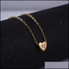 Colar de colares pendentes Pingentes em forma de coração de alfabetes colar para mulheres aço inoxidável 18k colares de letra banhados a ouro
