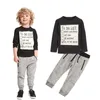 Ny Spring Autumn Cotton Casual Kids Boys Clothing Set Baby Boy Clothes Long Tshirt Pants 2st Suits For 37T Boys Clothes Y20053318609