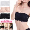 Bustiers Corsets Soutien-gorge tube en dentelle pour femmes sans bretelles respirant et doux pour la peau Extensible Doux Couleur unie Sous-vêtements réglables Usure intérieure