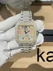 Relojes de pulsera Icedout reloj hiphop rapero 2022 Natural Moissanit reloj movimiento hielo estrellado KK reloj 45878