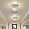 Lampes suspendues GTBL moderne Chrome Lustre LED cristal plafonniers luminaire lampe cristaux allée décoration de la maison