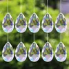 Kroonluchter Kristal 10 STUKS 28mm Glas Druppels Kristallen Onderdelen Zon Catcher Prisma Facet Kraal Voor DIY Sieraden Maken Opknoping hanger Decor