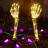 Pairs Halloween Ghost Hand Lamp Festival Layout Prop Holiday Party Decor Creative Weird Lighting For Home Garden Country House
