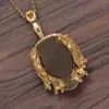 Hip Hop Rap Large Pendant Necklace Full Bling 5A Zircon 18k Real Gold Plated Jewelry