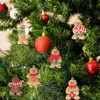 12pcs Gingerbread Man Ornaments for Christmas Tree Assorted Plastic Gingerbread Figurines Hanging Decorations 3 Inch Tall