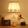 Настольные лампы Ory Современная лампа хрустальная прикроватная светодиодная стойка Light Light Decorative для домашней фойевой спальной комнаты офис El Изучение