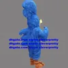 Bleu longue fourrure mascotte Costume Jay oiseau Cyanocitta cristata aigle faucon adulte personnage de dessin animé mignon adorable retour Banquet zx13