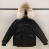 Çocuklar Kanadalı Down Palto Erkek Kız Tasarımcısı Kış Ceket Bebek Dış Giyim Ceketleri Rozet Kalın Sıcak Out Giyim Katlar Çocuklar Parkas Fashion Classic Parkas R6YU#