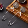 Tea Infuser Stainless Steel Sphere Mesh Tea-Strainer Coffee Herb Spice Filter Diffuser Handle Tea Ball SN151