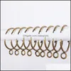 Curtain Poles Open Curtain Ring Window Hooks Accessories Metal Hanging Curtains Clips Tools 38Mm Hook Drop Delivery Home Garden Text Dhpyj