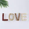 Witte keramische liefde letters snoepgerechten set van 4 notenlade voor bruiloftsfunderen Valentine Party Decoratie