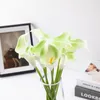 Decoratieve bloemen 5 stcs pu kunstmatige calla lily real touch nepbloem voor bruidsboeket huizen tuin decoratie kamer decor