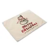 Christmas Table Mat Dining Placemat Decoration For Home Kitchen Party Place Mats Tablecloth Xmas Supplies Gifts SN164