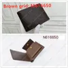 TOP Wallets cardholder France Paris plaid style mens women high-end wallet credit card holde