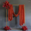 Decoração de festa Bancagem dourada de tinta quadrada Arco de casamento ao ar livre Aniversário