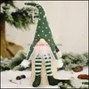 Decorazioni natalizie Ornamento senza volto appeso a Natale Lampada a sospensione luminosa a LED Albero allegro Decorazione per bambola a gamba lunga Drop Deliver Dhqwm