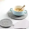 Table Mats N Round Cotton Linen Cup Heat Resistant Dining Plate Mat For Home Protects From Burnt Out 11/18/24cm SMR88