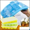 Baking Moulds Diy Icing Fruit Cube Mold 15 Hole Sile Ice Summer Cream Maker For Wine Whisky Drop Delivery Home Garden Kitchen Dining Dhupg