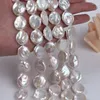 Choker 17-18mm Natural White Baroque Keshi Freshwater Loose Pearls String Strand