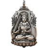 Pendant Necklaces HX Retro Void Tibetan Bodhisattva Is A Cow And Tiger Of The Life Buddha Solid Zodiac Guardian Necklace For Men Women