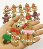 12pcs 성 크리스마스 트리를위한 Gingerbread Man Ornaments Flasticed Flastic Gingerbread 인형 매달려 장식 3 인치 키