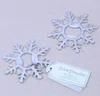 Winterbruiloft gunsten Silver Snowflake Wine Bottle Opener Party Giveaway Gift voor Guest P1110