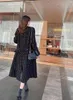 女性の革のフェイクデザイナー新しいブランドジャケットデザイナーファッショントップグレード秋の冬の長いスタイルツイードコートオーバーコートレジャーコートカーディガンZ7im