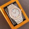 Zegarki na rękę ręcznie robione diamenty zegarek męski automatyczny zegarek mechaniczny 40mm z wysadzanym diamentami stalowym szafirowym zegarkiem biznesowym Montre de Luxe prezenty