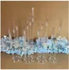 Свадебное украшение центральной части Candelabra Clear Candle Holder Acril Candlesticks для свадьбы вечеринка BB1110