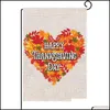 Banner Flaggen Thanksgiving Garten Flagge Herbst Türkei Kürbis Ahornblatt Gedruckt Leinen Dekoration 44 Stile Drop Lieferung Hause Festliche Dh18O