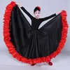 Stage Wear Gypsy Princess Girls Costumi di danza del ventre Gonna flamenco tradizionale spagnola Abito in raso liscio Swing DL5158