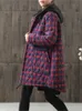 Piumino da donna Parka Johnature Donna Plaid con cappuccio Cappotti vintage con bottoni Allentati Autunno Inverno Tasche Donna Casual Caldo 221110