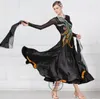 Stage Wear Style Float Lycra Ballroom Jurk Women Competition Flamenco Waltz Kostuum Standaard Dance met Bodysuit 17258