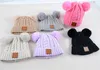 carh Children Knitted Caps Outdoor Hats Kids Brushed Beanies Visor Cap Hats Winter Wool Warm Hat Woolen Casual Headgear