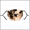 Designer maskers Halloween gezichtsmaskers clown skl stofdichte ademende verstelbare oorlussen wasbare mond drop levering huizen tuin hou dhfst