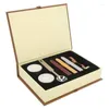 Wax Seal Kit Removable Head Clear Engraving European Retro Stamp With Fire Lacquer For Invitation