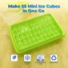 Baking Moulds Ice Square Tray With Lid And Bin 55 Mini Nuggets For Freezer Comes Container Scoop Cover