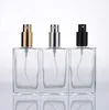 100pcs 50ml kare cam parfüm şişesi boş parfum açık sprey ambalajı doldurulabilir şişeler atomizer