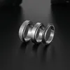 Ringos de cluster 2022 Moda e titânio Cool Titanium aço rotativo Ring masculino Chain de alta qualidade Punk Jewelry Party Gift