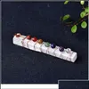 Cristallo di rocca Quarzo Sette Chakra Guarigione Cristalli Pietre Selenite Bastone Bacchetta Per Meditazione Yoga Reiki Spirituale Perline Filo Avvolto Otnsb